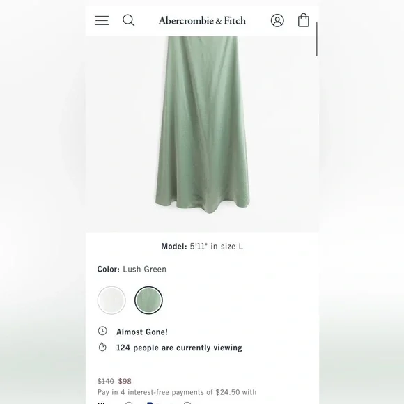 Abercrombie & Fitch Strapless Trapeze Maxi Dress - Picture 10 of 10